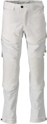 Image de Pantalon avec poches genouillères Blanc, taille 76 C56 MASCOT 22378-311-06