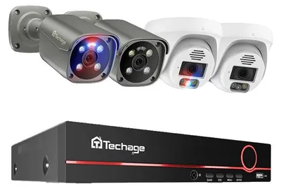 Zdjęcie produktu dla System kamer monitorujących, rozdzielczość 8 MP, zdalny dostęp, 8-kanałowy rejestrator NVR i 4 kamery, bez