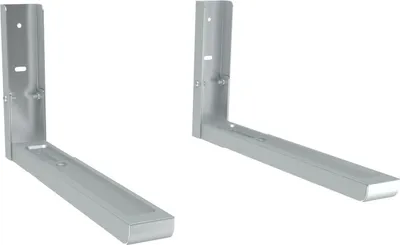 Produktbild von deleyCON Universal Mikrowellenhalterung Wandhalterung Microwelle bis 35Kg Ausziehbar bis 48,3cm Backofen Wandhalter Grillofen Kaffeautomaten - Silber