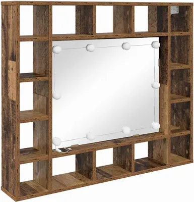 Obrázok produktu pre vidaXL Zrkadlová skrinka staré drevo 91 x 15 x 76,5 cm drevený materiál