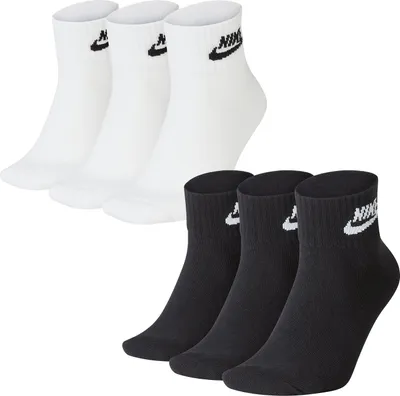 Produktbild von 3 Paar Nike Sneaker Socken Essential ANKLE schwarz / weiß SK01110, Farbe:Black -010, Socken & Strümpfe:46-50