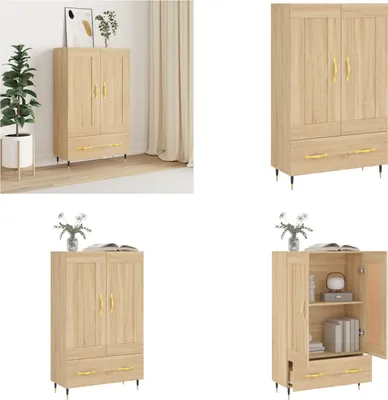 Image de vidaXL Highboard Chêne Sonoma 69,5x31x115 cm Bois composite - Highboard - Buffet - Armoire