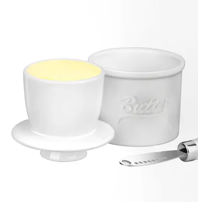 Productafbeelding van Omgoods - Franse Ceramische Boterpot met Deksel voor Verspreidbare Boter