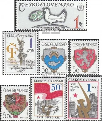 Produktbild von Briefmarken Tschechoslowakei 1986 Mi 2847,2848,2850-2852, 2853-2854 (kompl.Ausg.) postfrisch Frieden