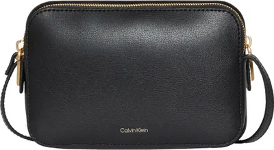 Produktbild von Calvin Klein Damen Umhängetasche Logo Elongated Camera Bag mit Reißverschluss, S