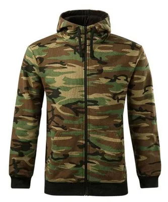 Produktbild von Malfini - Hoodie mit durchgehendem Reißverschluss für Herren PP9509 (L) (Grün/Braun)