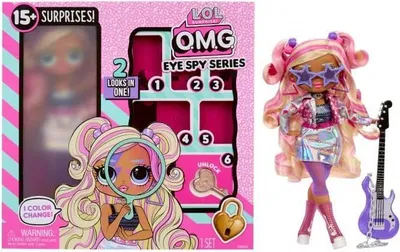 Produktbild von L.O.L. Surprise OMG Eye Spy Puppe, Rockstar, Mehr als 15 Überraschungen, 24cm, Ab 4 Jahren