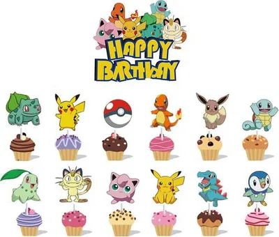 Obrázek produktu pro Zápich do dortu a muffinů 13ks Pokémon - Cakesicq