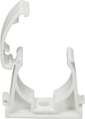 Produktbild von 5 Rohrclips Einfach Weiß 25mm Rohrbefestigung Rohrschelle Rohrhalter Clip