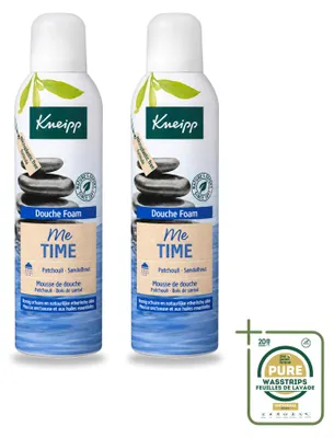 Imagen del producto de 2 unidades de espuma de ducha Kneipp "Me-Time" - Pachulí y sándalo - 200 ml - Paquete de ahorro