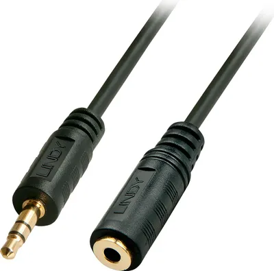 Produktbild von Lindy 35656, 3.5mm, Stecker, 3.5mm, Buchse, 10 m, Schwarz
