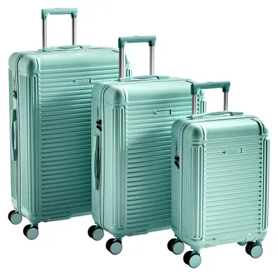 Produktbild von 3-teiliges Hartschalenkoffer-Set aus Kunststoff in Mintgrün mit TSA-Schloss