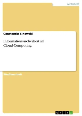 Produktbild von Informationssicherheit im Cloud-Computing