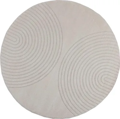 Obrázek produktu pro vidaXL Podložka do interiéru GALATI, krémová, průměr 200 cm, polyester