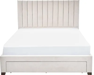 Produktbild von Bett mit 3 Schubladen, 180 x 200 cm – Stoff – Beige – LIAKO