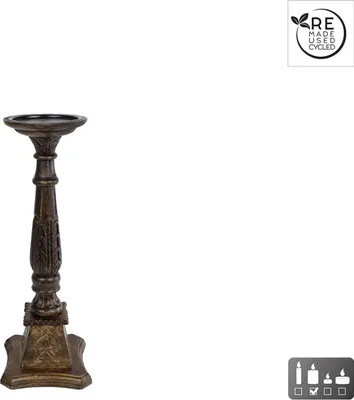 Immagine prodotto di Cozydecor Portacandele Cattedrale in legno nero, H44 cm