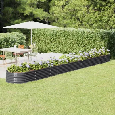 Produktbild von "im Sonderangebot"Garten-Pflanzgefäß/Hochbeet Moderne - Pflanzkübel - Blumentopf Verzinkter Stahl 620x80x36cm Anthrazit Promotion482096 - Beete