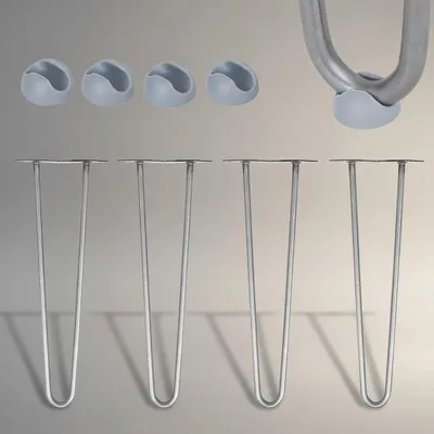 Produktbild von Melko Hairpin Legs 4er Set Haarnadelbeine Stahl Tischbeine - 2 Streben 71CM