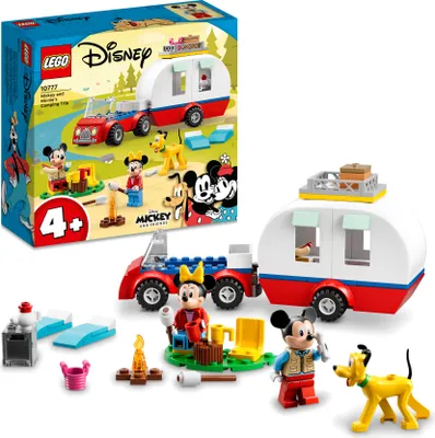 Produktbild von LEGO 10777 Disney Mickys und Minnies Campingausflug, Wohnmobil mit Disney Figuren: Minnie, Micky Maus und Pluto Hund, für Kinder ab 4 Jahren