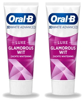 Produktbild von 2 x Oral-B 3D White Advanced Luxe Glamorous White Zahnpasta 75 ml - Vorteilspackung - 2 Stücke