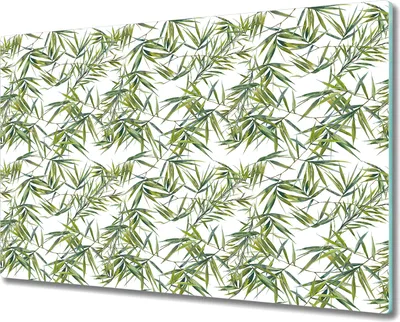 Produktbild von Herd-Abdeckplatte Glas Schneidebrett Ceranfeld-Abdeckung - 80x52 cm - Exotische Blätter