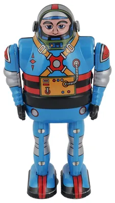 Produktbild von Roboter Astronaut Raumfahrer Blechroboter blau