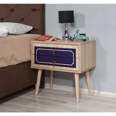 Produktbild von Skye Decor, Two - 620, Nachttisch, Sonoma-Eiche, 100 % MELAMINBESCHICHTETE SPANPLATTEN, 60 x 40 x 61 cm