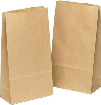 Produktbild von 100Stk Braune Kraftpapiertüte Butterbrottüten braun Papier-Beutel Papiertüten
