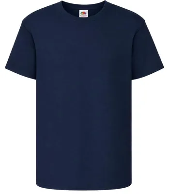 Produktbild von Kinder-T-Shirt Fruit of the Loom, marineblau, Baumwolle 140