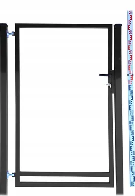 Produktbild von Gartentor - Rahmen für Zaunlatten und Paneele 160 cm Schwarz RAL9005 + PFOSTEN Zaunlatten
