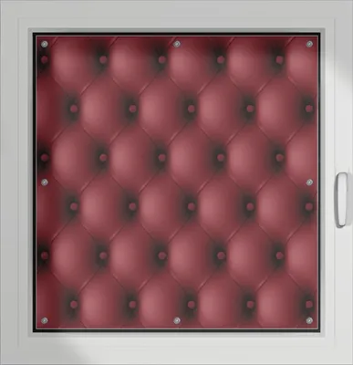 Produktbild von Wallario Lichtschutzbild, Dekorativer Sichtschutz Sonnenschutz 96 x 100 cm mit Motiv: Rote Ledertür - Verdunklung ohne Bohren