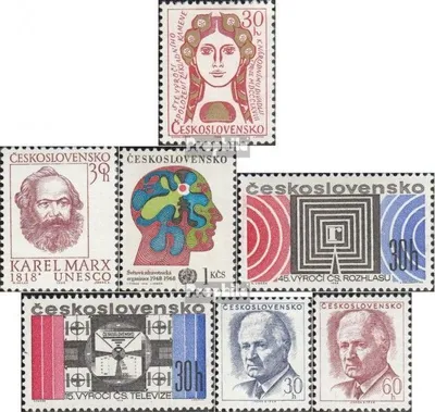 Produktbild von Briefmarken Tschechoslowakei 1968 Mi 1776,1777,1778,1779-1780, 1787-1788 (kompl.Ausg.) postfrisch Theater
