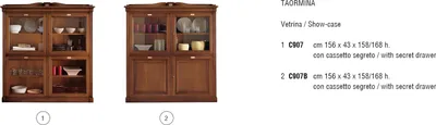 Produktbild von Wohnzimmer Schränke Anrichte Vitrine Schrank Klassische Vitrinen Wohnzimmer