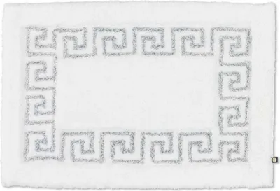 Produktbild von Rhomtuft Badteppich Mäander   eckig   80 x 160 cm  Farbe  weiss/weiss-silberlurex