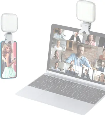 Produktbild von Aufsteckbares LED-Fuelllicht fuer Telefon, Selfie-Licht, Konferenz-Videolicht, 2500 K šC 9000 K, dimmbar, eingebauter Akku-Ersatz fuer iPhone 15/14/13/12, Android-Telefon, Videokonferenz, Vlog, Live-Streaming, Make-up