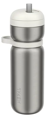 Isolierflasche 600 ml, vakuumisoliert, auslaufsicher, Weiß