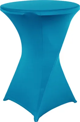 Obrázek produktu pro 80x110cm koktejlové ubrusy Stretch Elastan koktejlový stůl Cover Fabric pro svatbu, banket a party (Blue Lake)