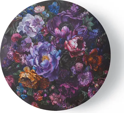 Produktbild von Leinwandbild rund Bukiet kwiatów 60x60 Feeby Bunt bild für die wand bereit zum aufhängen