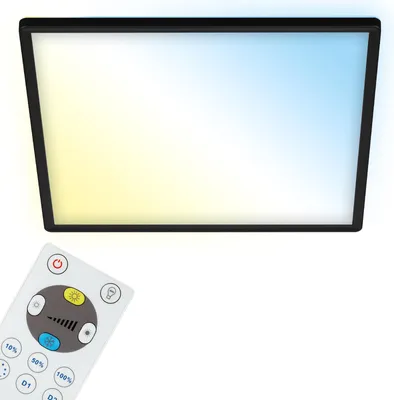 Image de CCT LED Panel BRILONER LEUCHTEN SLIM, 22 W, 3000 lm, IP20, noir, plastique, dimmable, avec télécommande, CCT, 42 x 42 x 2,8 cm
