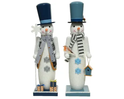 Imagen del producto de Figura navideña de muñeco de nieve, color blanco, 38 cm