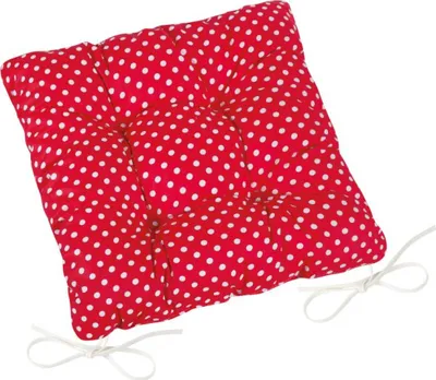 Immagine prodotto di Cuscino di seduta trapuntato Adéla - 40x40 cm - Rosso,Bianco