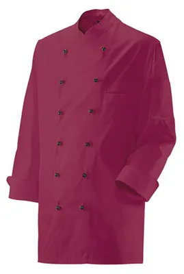 Produktbild von Kochjacke, bordeaux, Größe 2XL : 2XL : bordeaux : 65% Polyester 35% Baumwolle