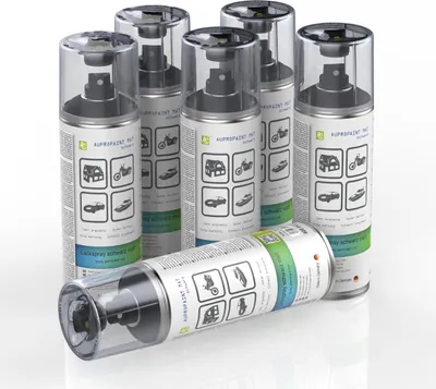 Produktbild von 6x AUPROTEC Lackspray Schwarz matt AUPROPAINT Sprühlack 400ml