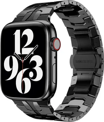 Produktbild von Strap-it Apple Watch Stahl Ironband (Schwarz)