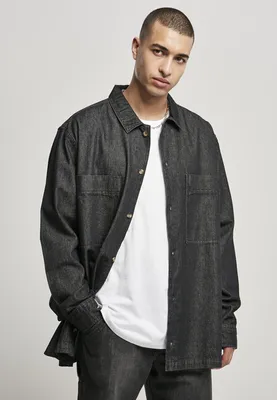 Zdjęcie produktu dla Urban Classics - Oversized Denim Hemd czarny sprany - XL