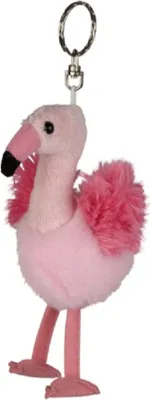 Produktbild von Schlüsselanhänger Flamingo aus Plüsch, Tier Tiere Flamingos Vogel Vogel