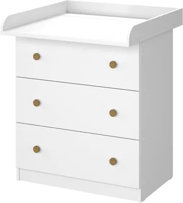 Produktbild von Wickeltisch - Baby-Wickeltisch - Für die Babypflege - Klappbares Ablagetischchen - 80 x 48 x 95 cm - Weiß