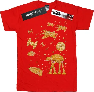 Produktbild von Star Wars - "Gingerbread Battle" T-Shirt für Herren BI46646 (S) (Rot)