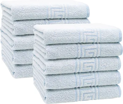 Produktbild von Handtücher 10er Set, 50x100 cm, blau, Baumwollmix