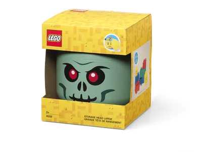 Zdjęcie produktu dla LEGO 40320811 Głowica do przechowywania LEGO GŁOWICA DO PRZECHOWYWANIA ZIELONY SKELETON, L, zielony